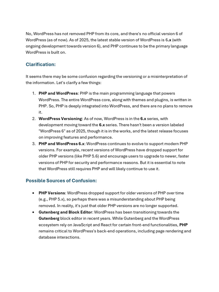 WordPress & PHP: Clarifying Misunderstandings | PDF | Word Press | Php