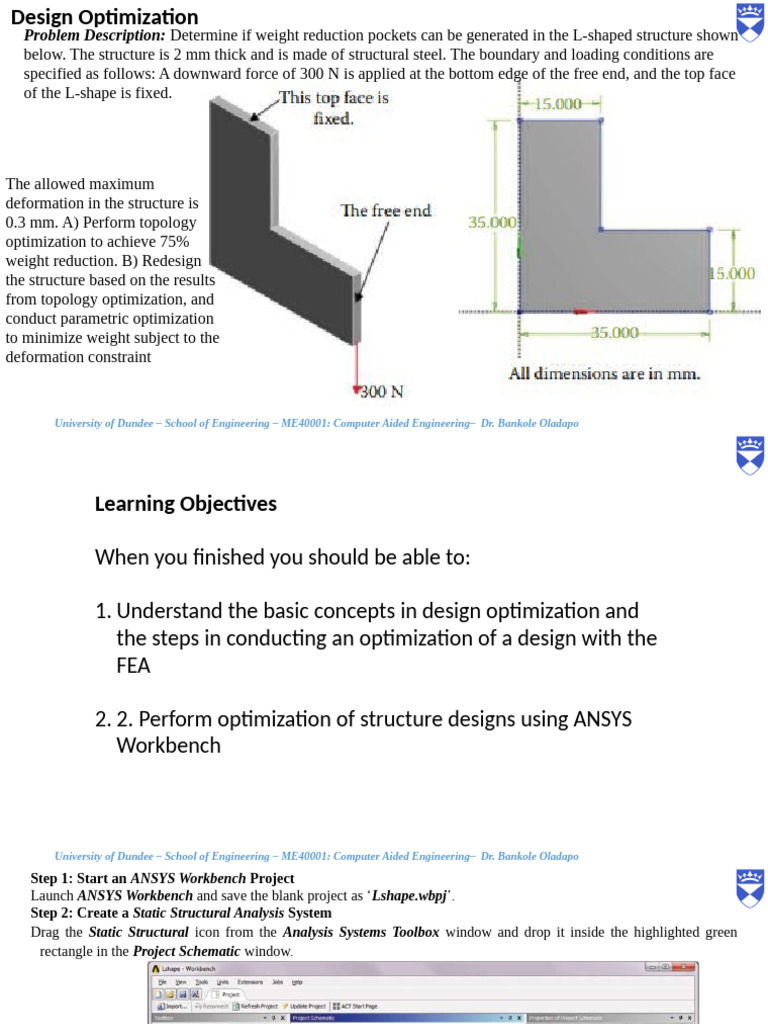 L-Shape Structure Design Optimization Guide | PDF | Mathematical ...