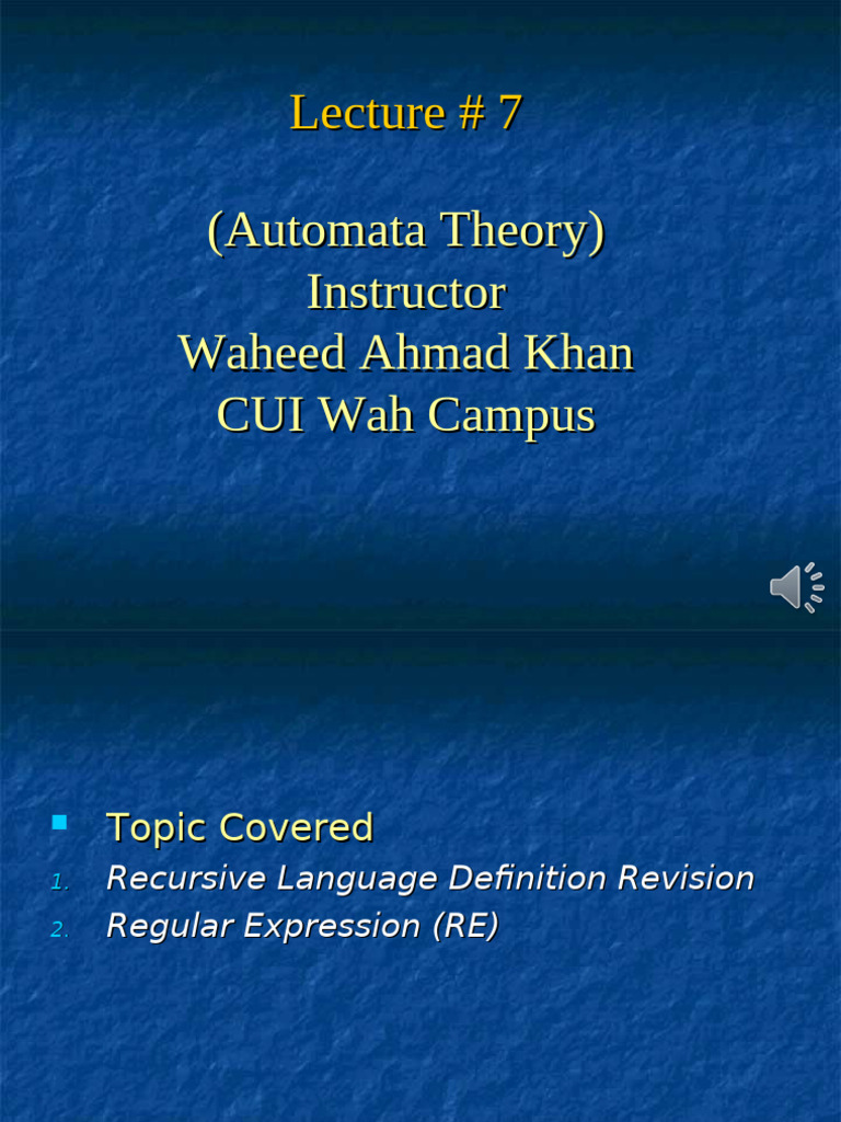 Recursive Languages and Regular Expressions | PDF | Regular Expression ...