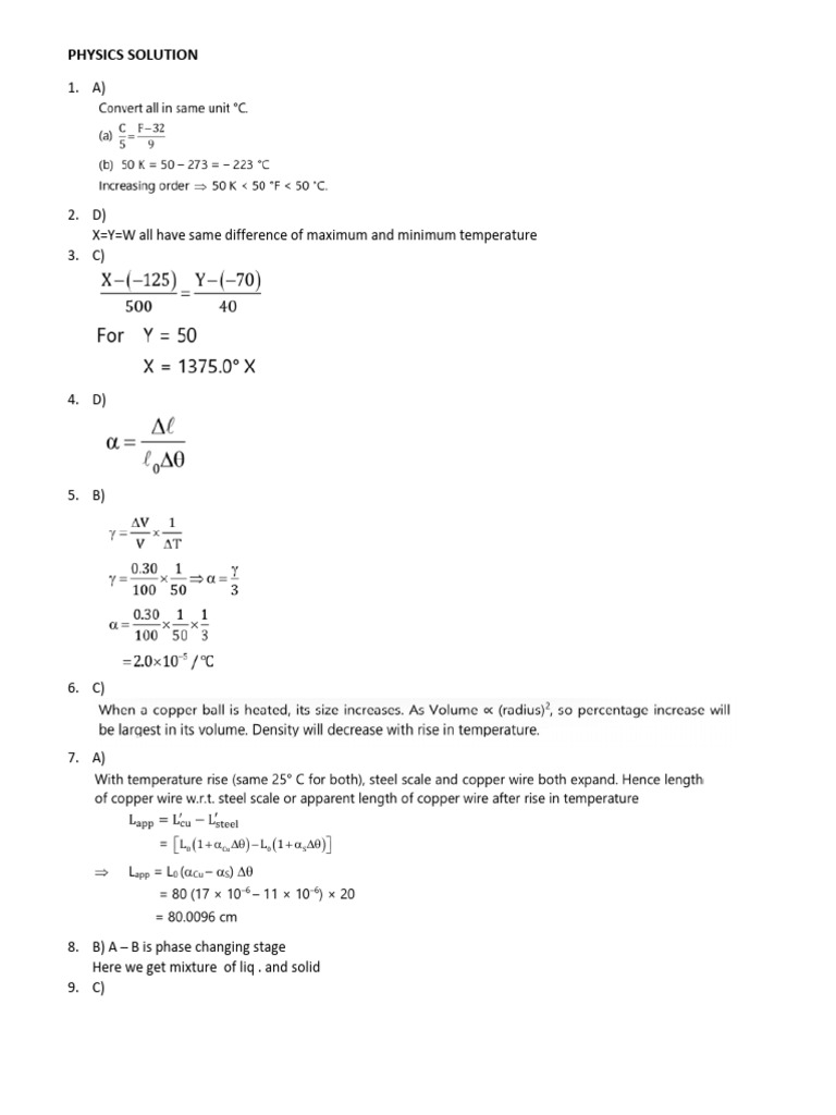 Physics Solution Overview | PDF