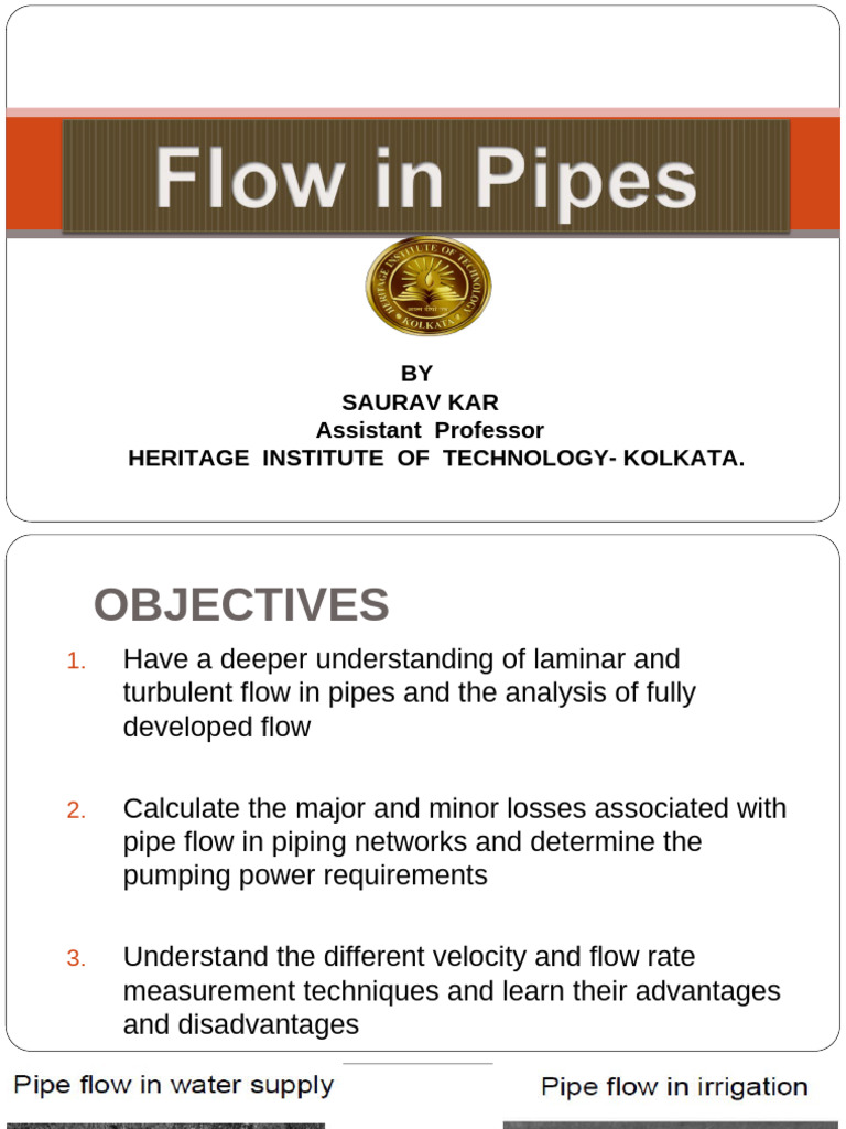 Laminar vs Turbulent Flow in Pipes | PDF | Reynolds Number | Fluid Dynamics