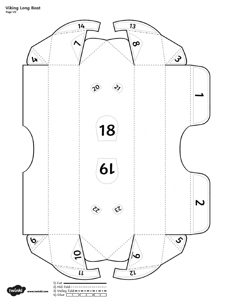 t-t-18457c-viking-longboat-paper-model-template-blank-version_ver_1 | PDF