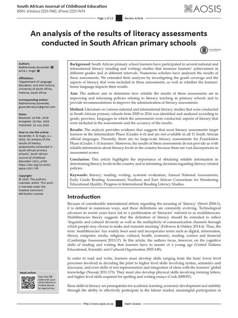 Ej 1268332 | PDF | Literacy | Educational Assessment