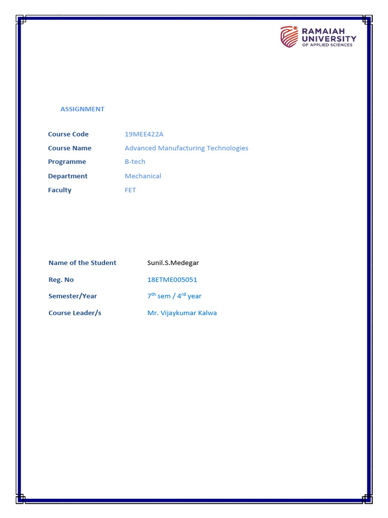 Advanced Manufacturing Technologies Assignment | PDF | Solar Cell ...