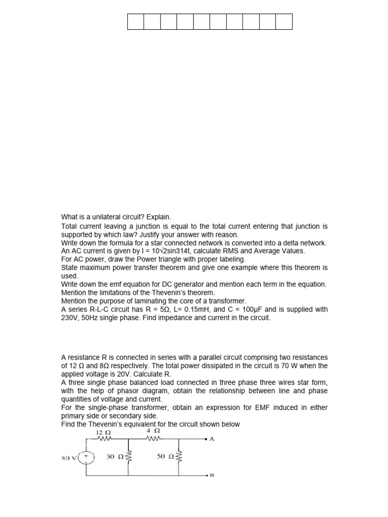 Basic Electrical Engineering 2nd 2023-2024 | PDF | Transformer ...