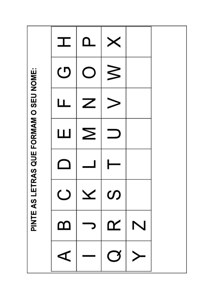Pinte As Letras Do Seu Nome | PDF