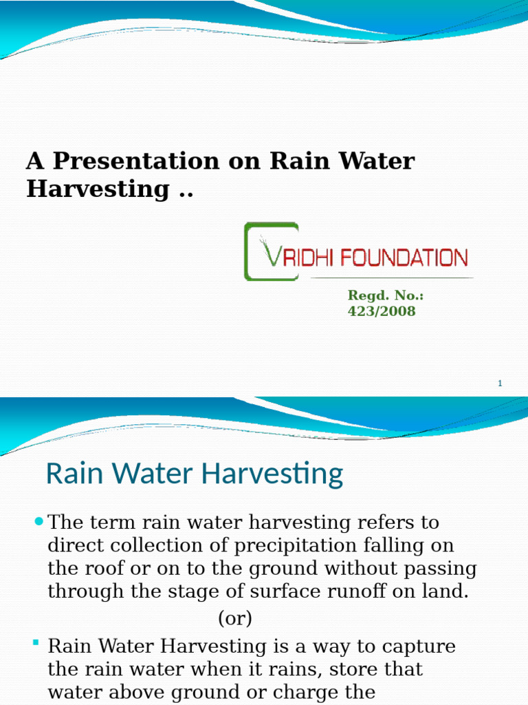 Rain Water Harvesting | PDF | Groundwater | Water