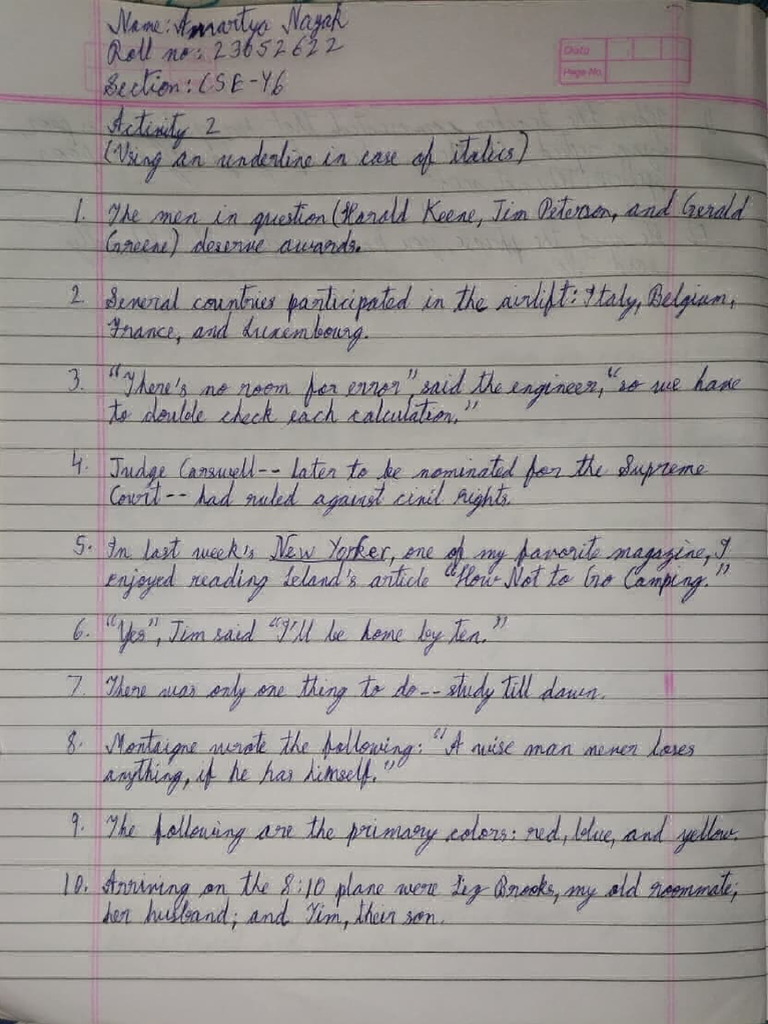 Scientific Writing Activity | PDF