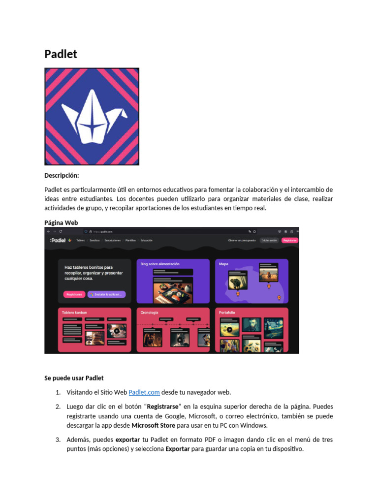 Uso Educativo de Padlet para Docentes | PDF