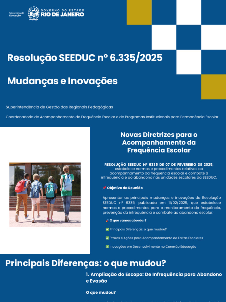 Novas Diretrizes da Resolução SEEDUC 6335 | PDF | Comunicação | Internet