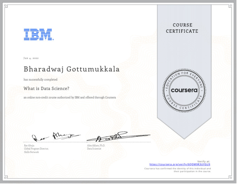 IBM Data Science Course Completion | PDF
