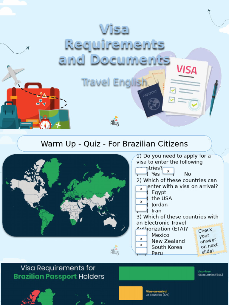Cópia de Travel English - Visa Requirements and Documents | PDF ...