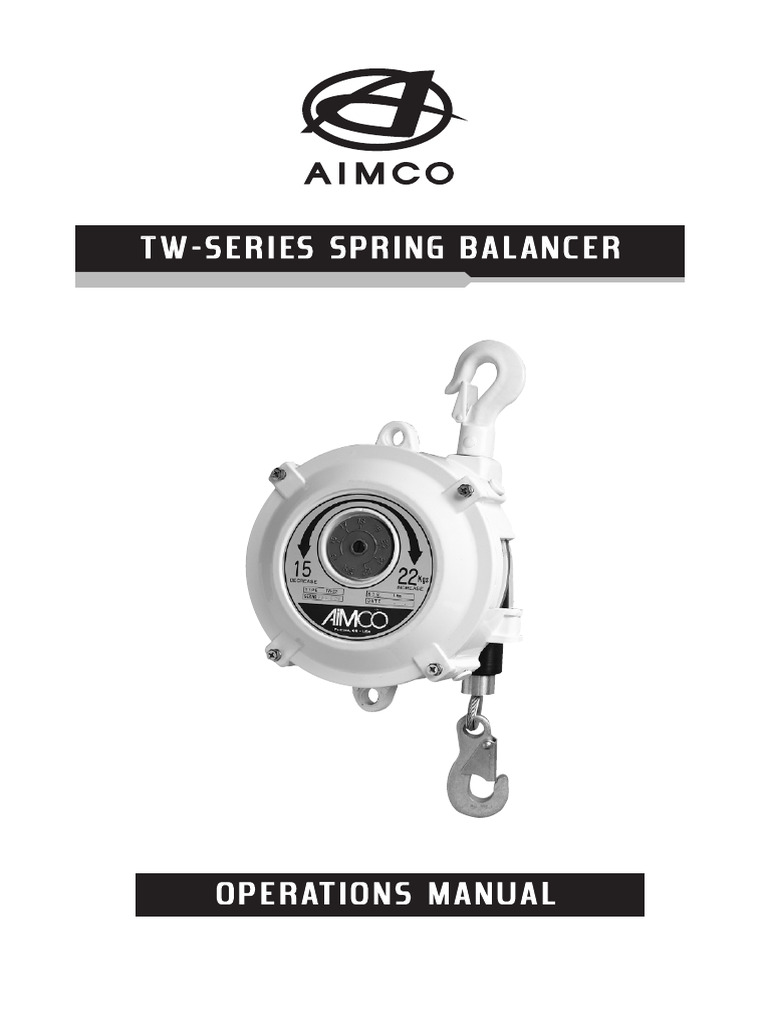 TW-Series Spring Balancer Manual | PDF | Manufactured Goods