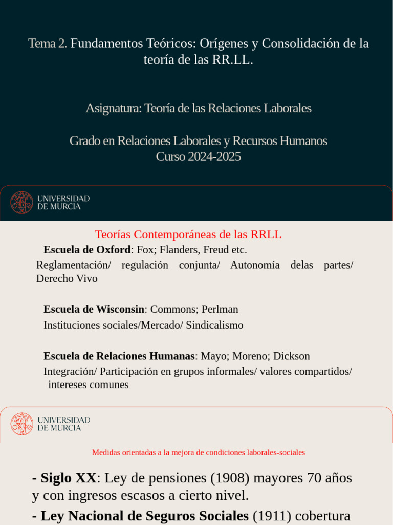 Tema 2. Teoría de Las RRLL 25 | PDF | Relaciones Industriales ...
