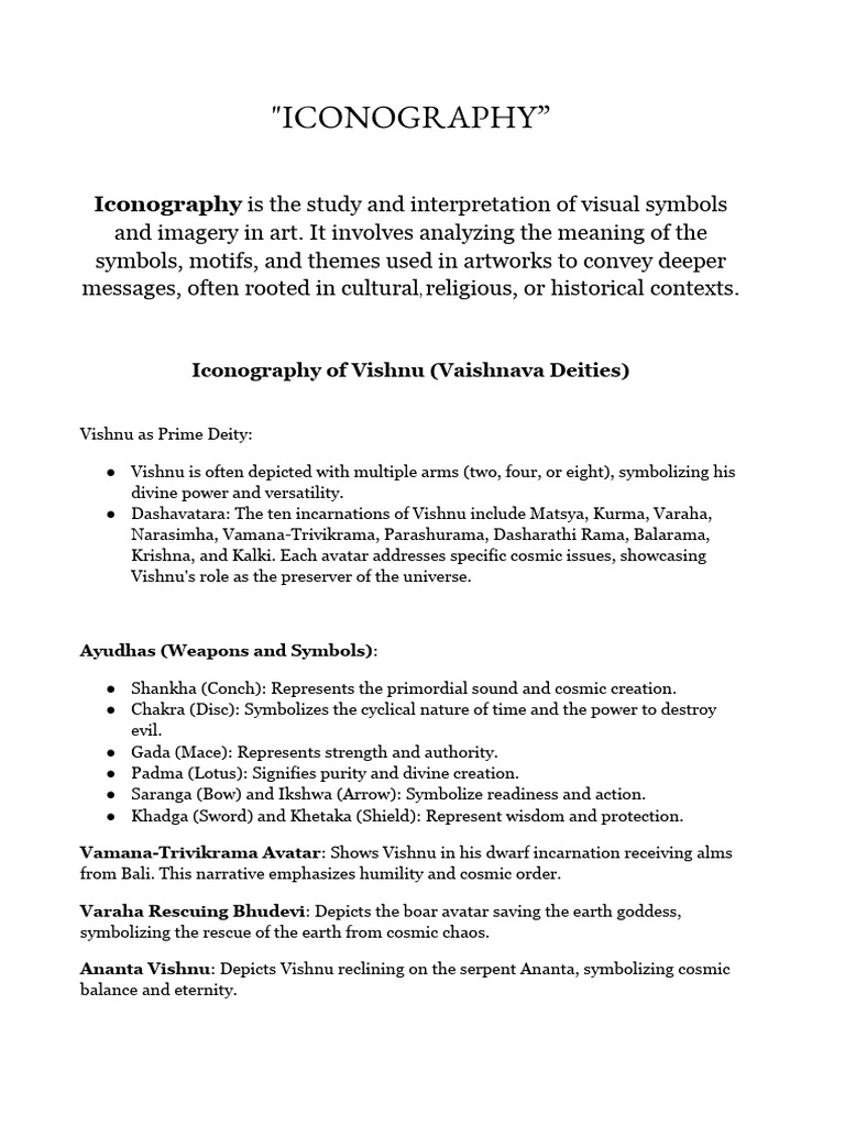 Hindu and Buddhist Iconography Explained | PDF | Vishnu | Shiva
