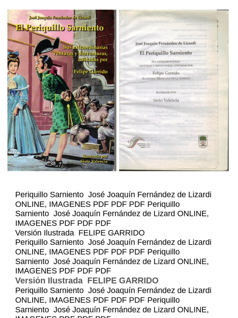 Periquillo Sarniento: PDF Ilustrado Online | PDF