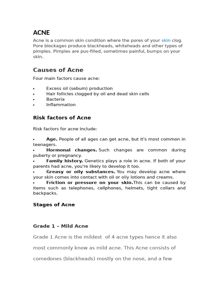Acne and Impetigo - Copy (2) | PDF | Pimple | Clinical Medicine