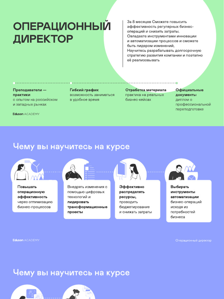Eduson Academy Operations Director Program | PDF
