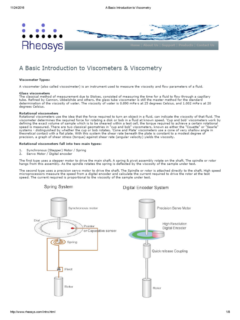 Introduction to Viscometry Basics | PDF | Shear Stress | Viscosity