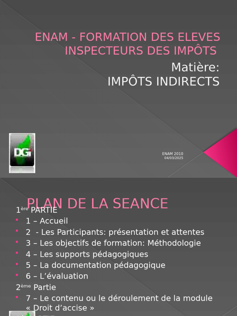Introduction aux Impôts Indirects | PDF | Impôts | Droit d'accise