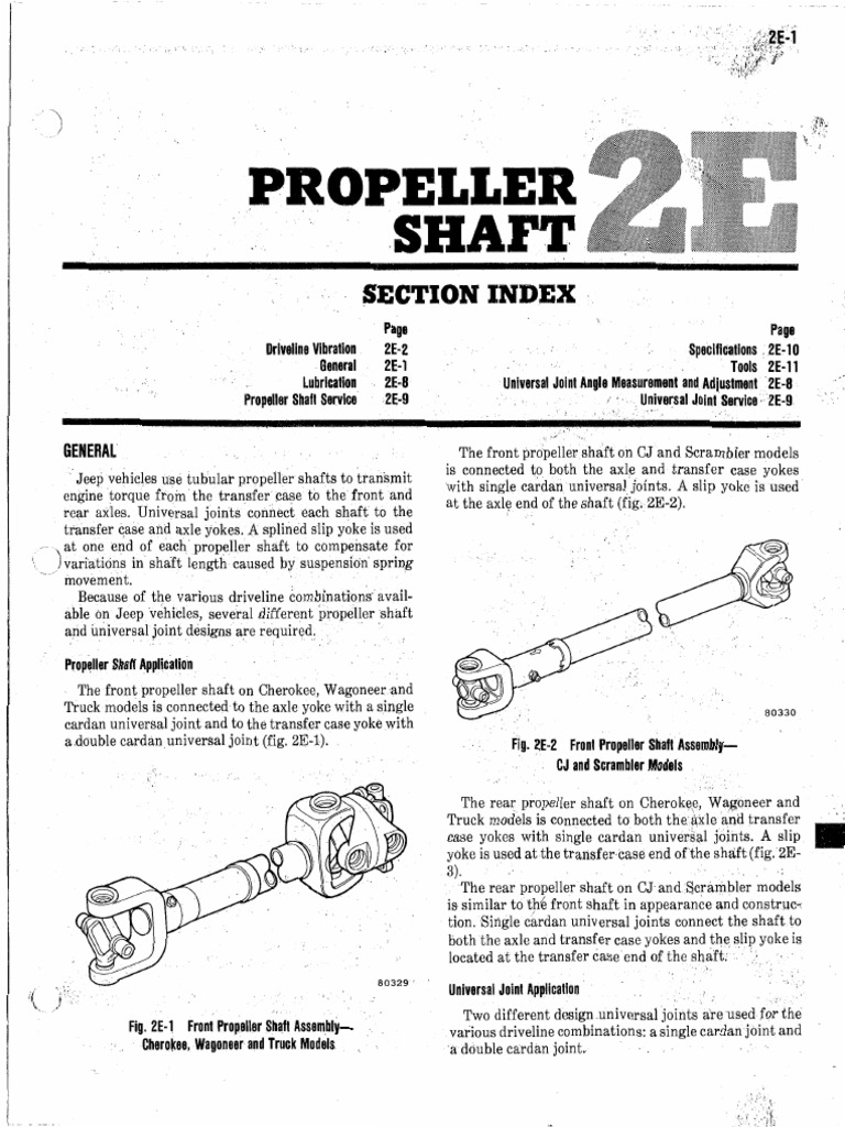 JEEP 1982 Part+2+Section+E | PDF | Axle | Vehicles