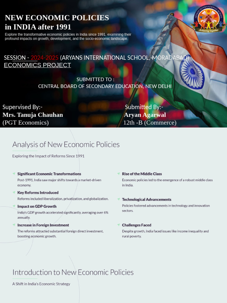 New Economic Policies in India Post-1991 | PDF