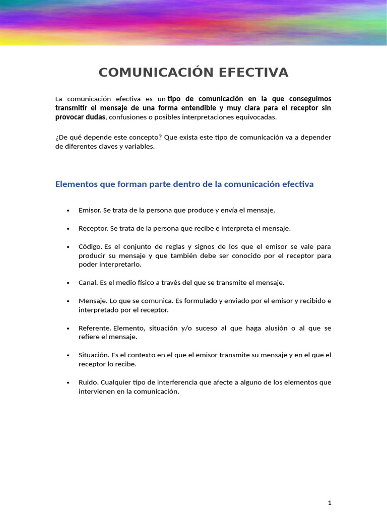 Claves para una Comunicación Efectiva | PDF | Comunicación