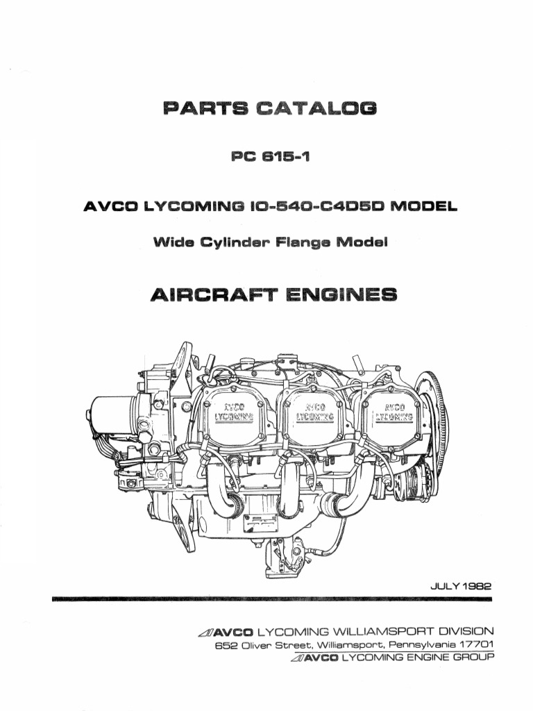 IO-540-C4D5D Parts Catalog | PDF | Piston | Pump