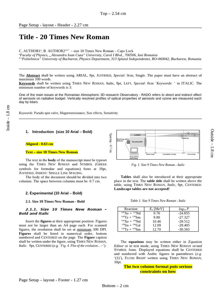 Formatting Guidelines for Scientific Papers | PDF | Bracket | Times New ...
