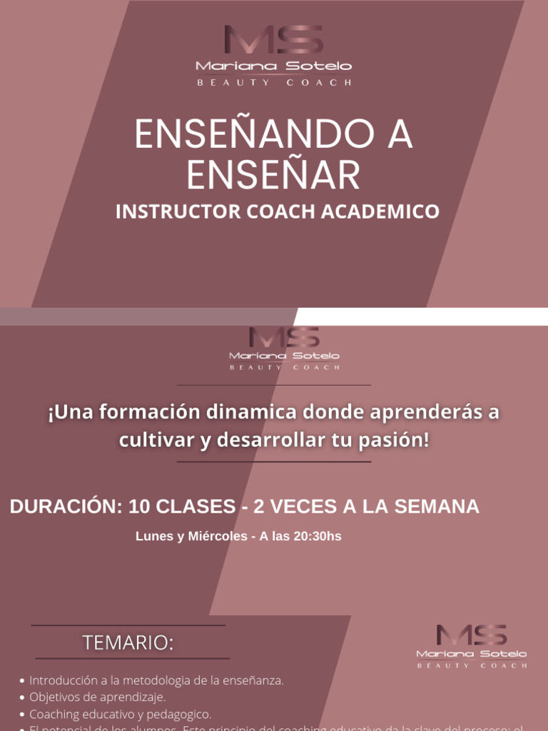 Curso De Coaching Educativo Online Pdf Enseñando Aprendizaje