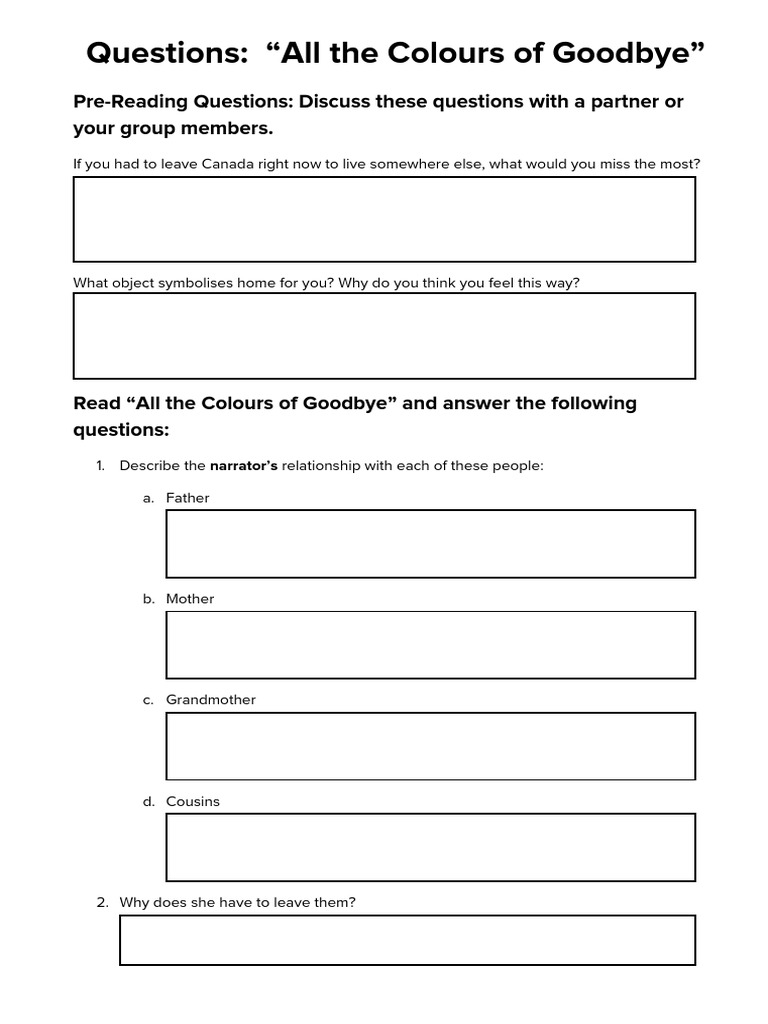 Discussion Questions for 