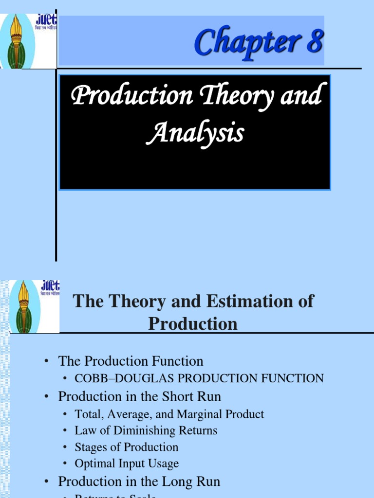 Production Theory and Analysis | PDF | Production Function | Long Run ...