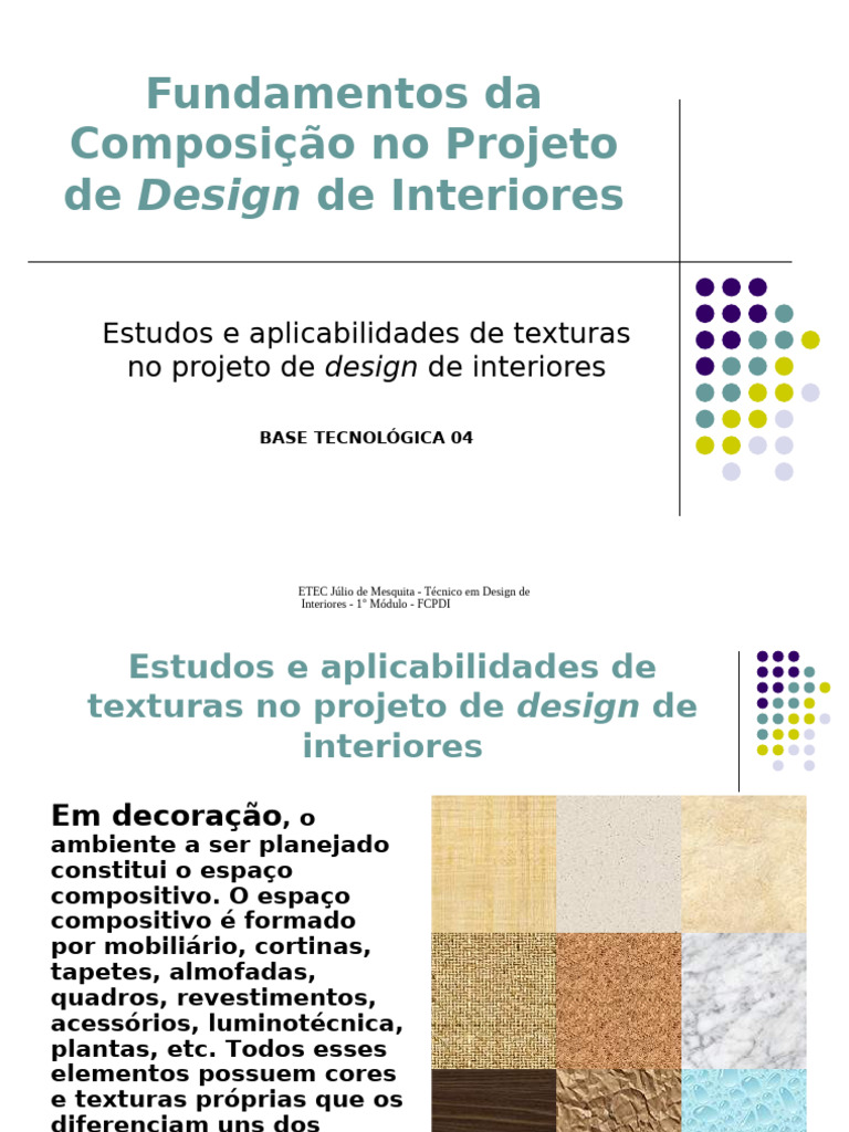 Texturas no Design de Interiores: Guia Completo | PDF | Desenho | Esboço
