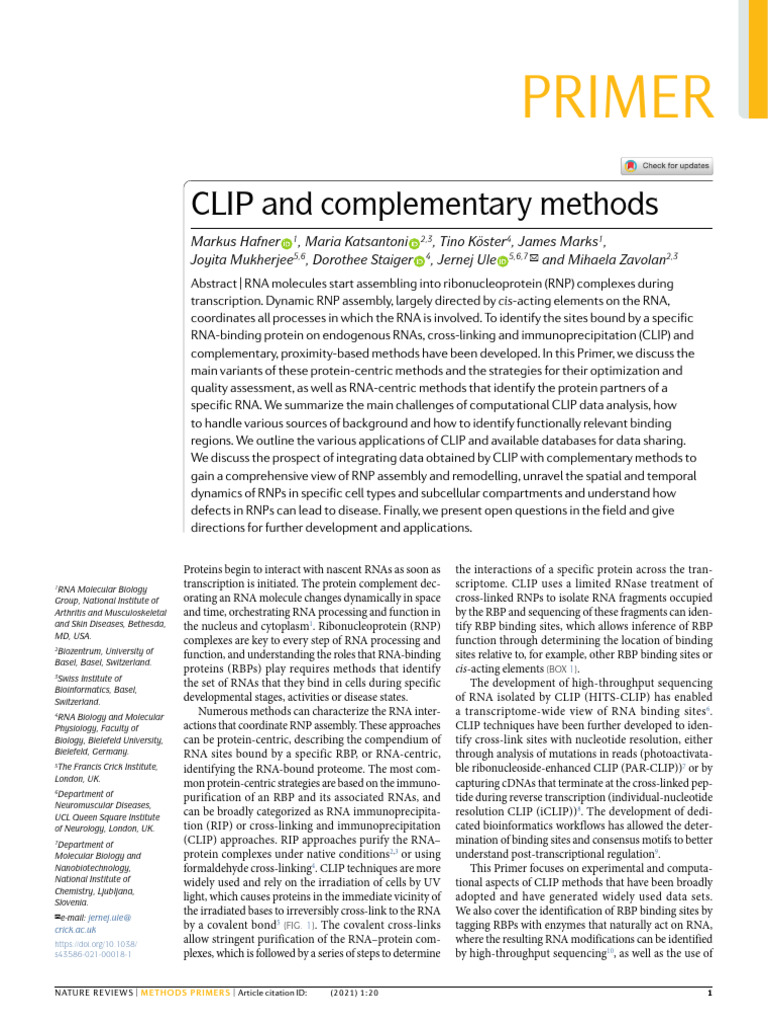 Hafner 2021 | PDF | Complementary Dna | Dna Sequencing