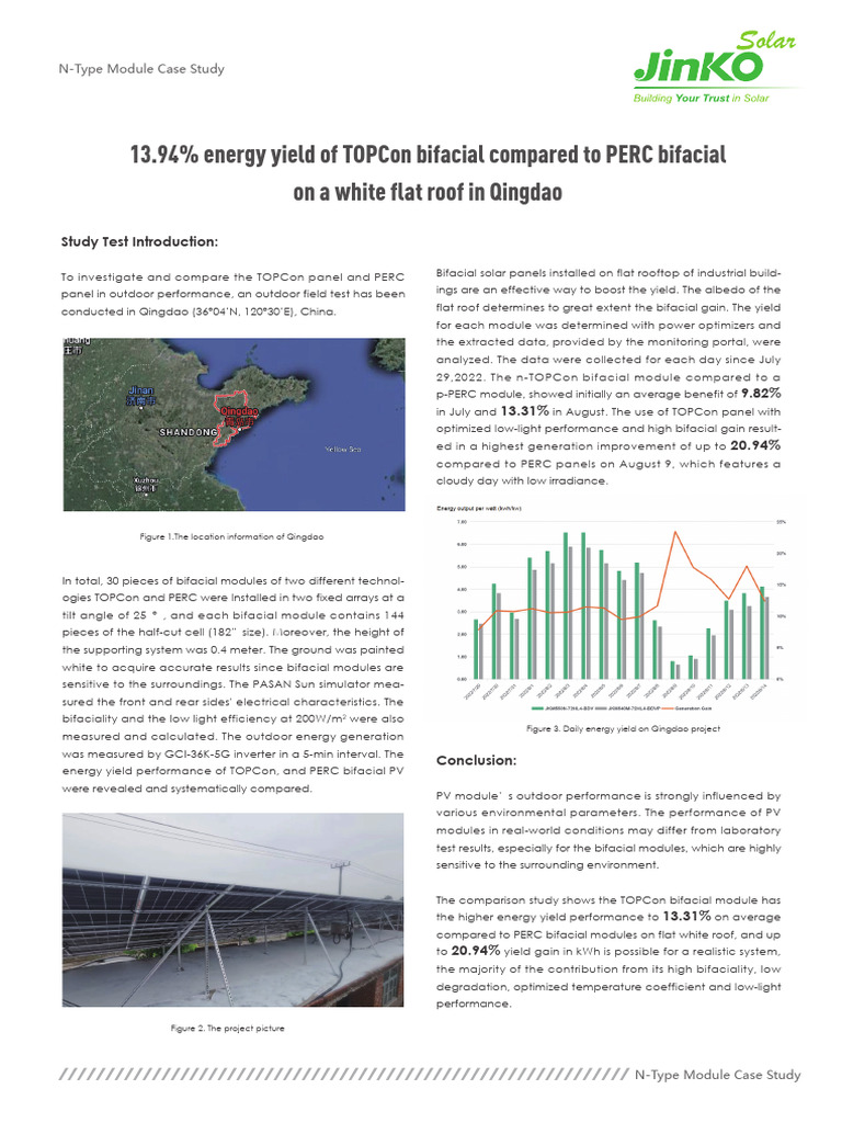 N-type case study-青岛 | PDF | Photovoltaics | Solar Panel