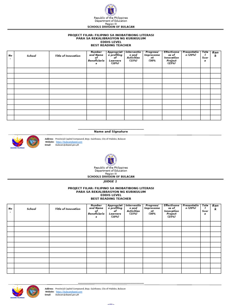 Project Filar: Innovative Literacy Evaluation | PDF | Southeast Asia ...