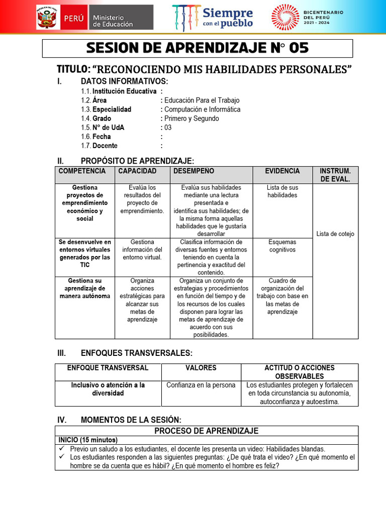 Sesion 05 | PDF | Aprendizaje | Ciencia cognitiva