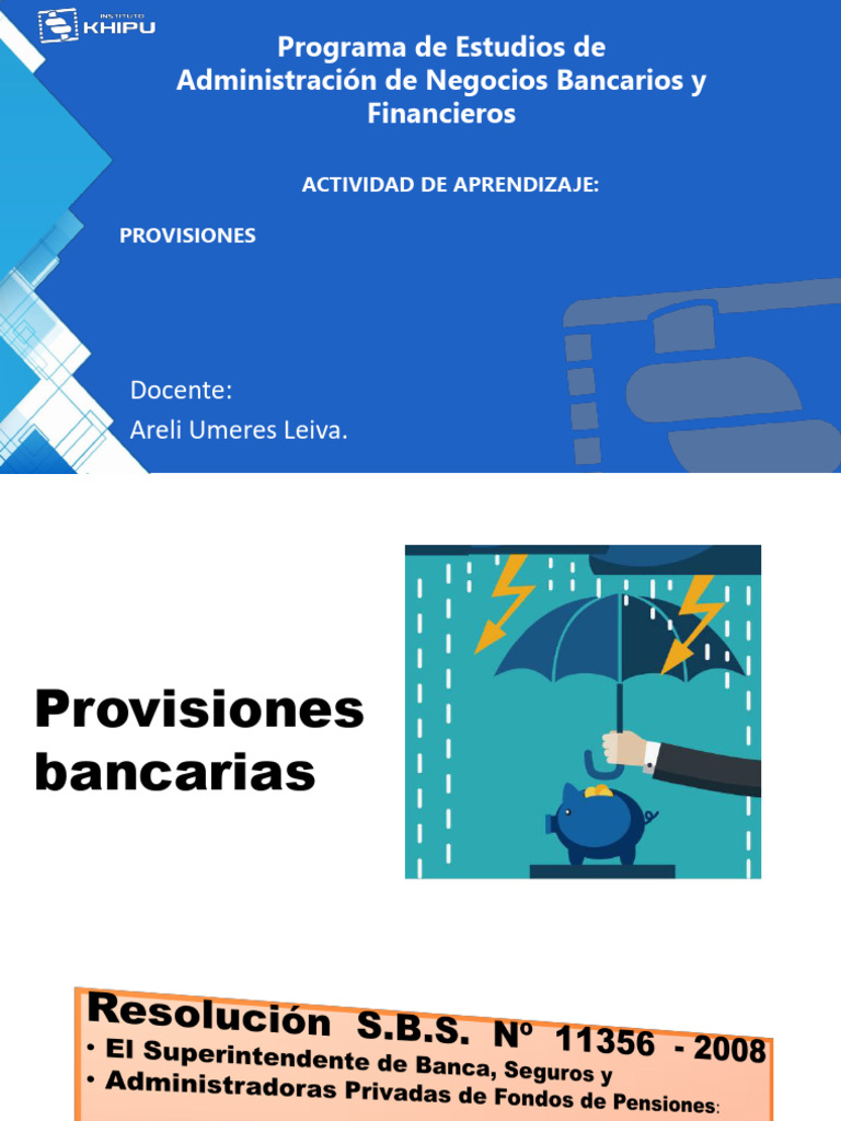 Provisiones Bancarias y Tasas de Riesgo | PDF | Crédito | Finanzas y dinero
