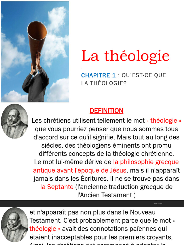 Définition de la théologie chrétienne | PDF | Théologie | Dieu