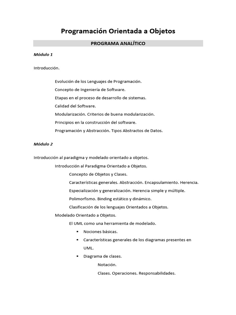 Programa Programaci N Orientada A Objetos | PDF | Herencia ...