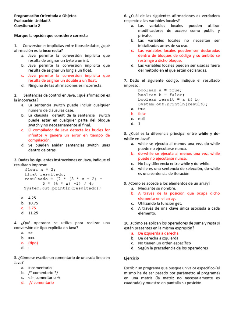 Variables locales en Java: ¿acceso global? | PDF | Java (lenguaje de ...