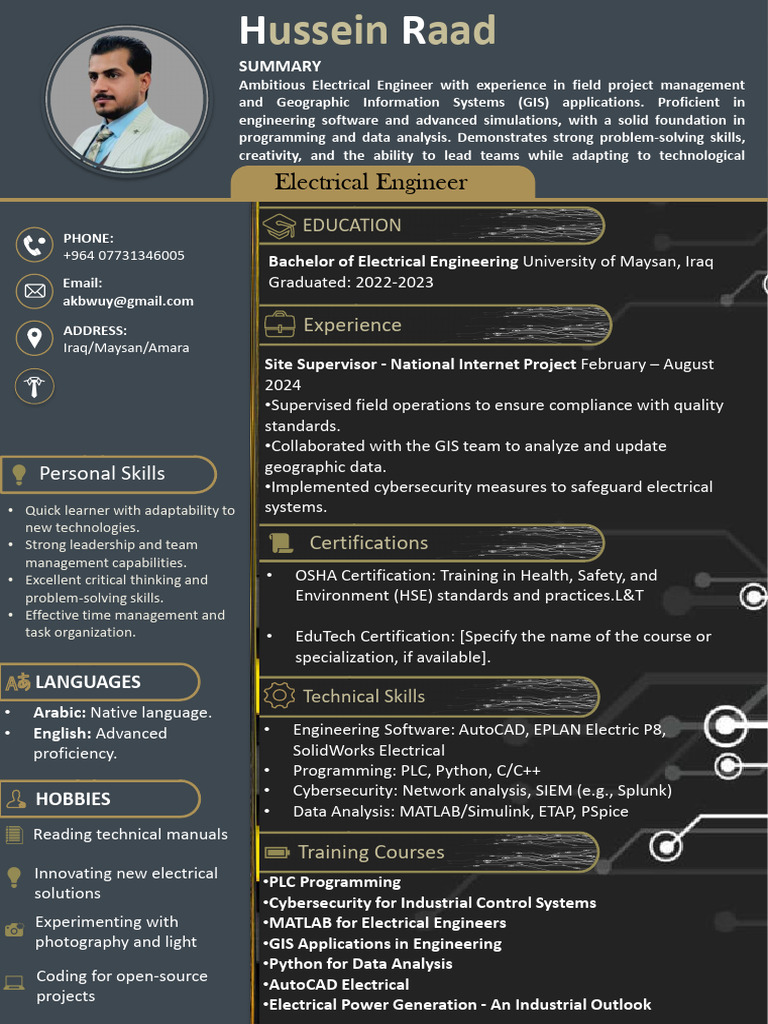 Electrical Engineer with GIS Expertise | PDF | Geographic Information ...