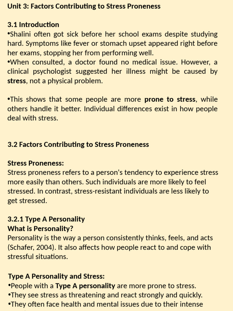 Understanding Stress Proneness Factors | PDF | Perfectionism ...