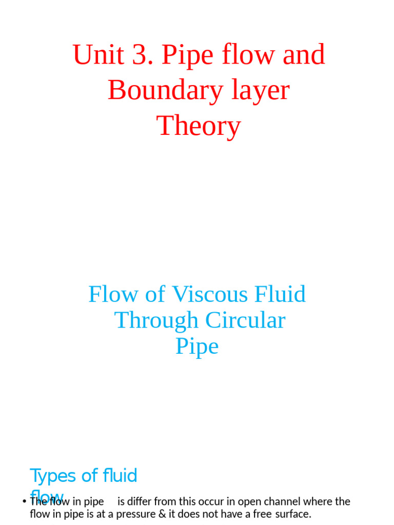 Viscous Fluid Flow in Circular Pipes | PDF | Fluid Dynamics | Laminar Flow