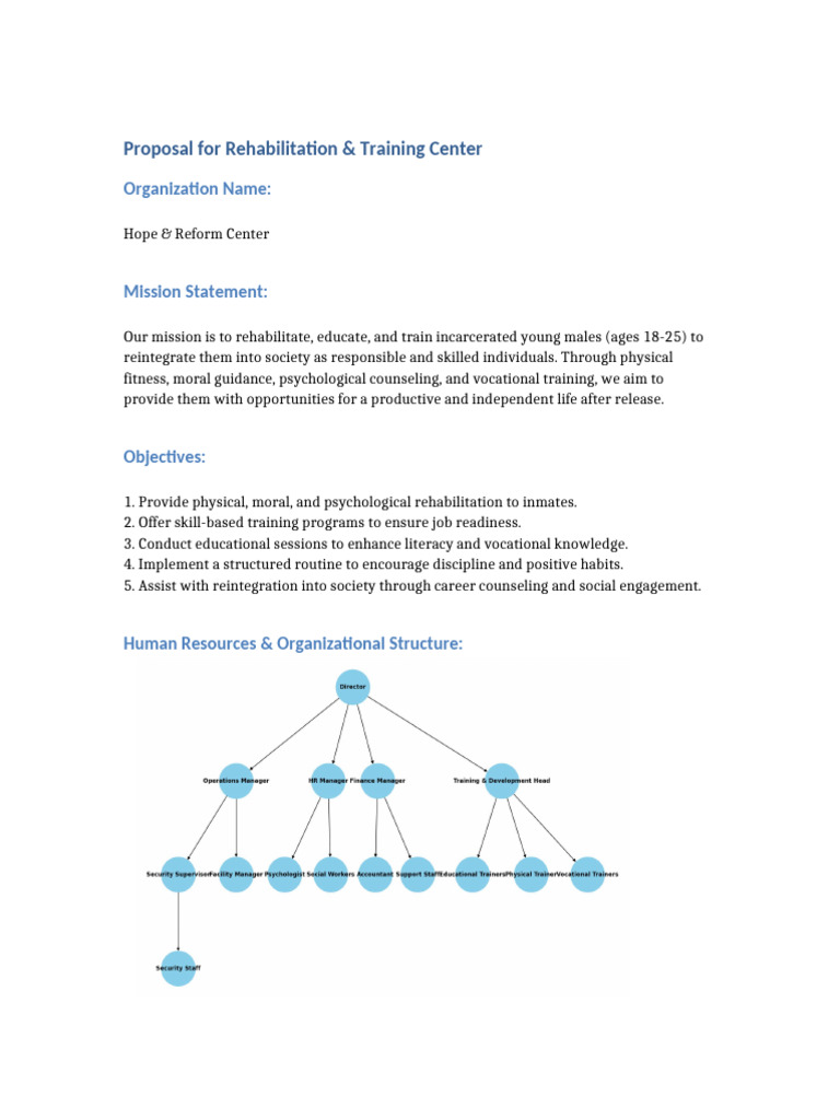 Rehabilitation Proposal for Young Inmates | PDF | Rehabilitation ...