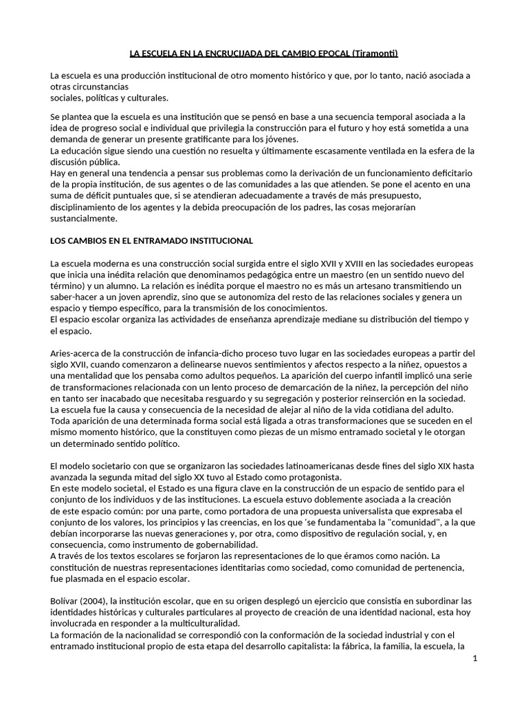 La Escuela en la Era del Cambio Social | PDF | Resiliencia psicológica ...