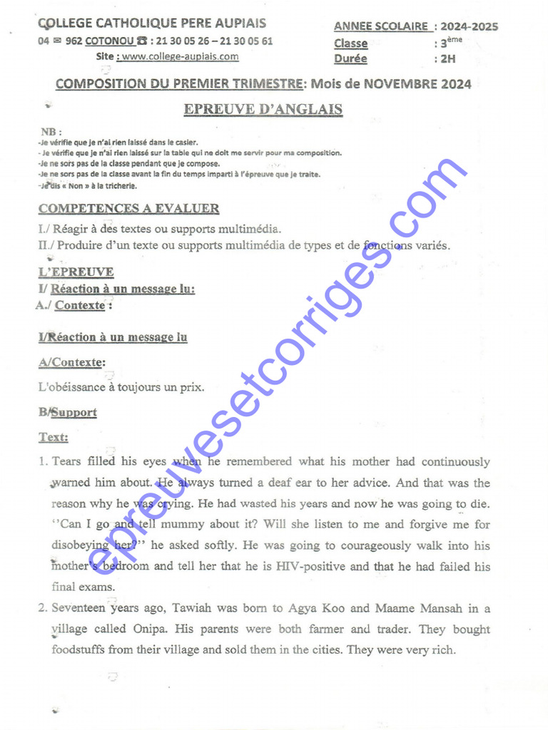 composition-du-1er-trimestre-anglais-classe-de-3eme-novembre-2024