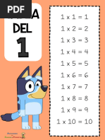 Tablas de Multiplicar Del 1 Al 12 en Blanco y Negro en Una Hoja | PDF