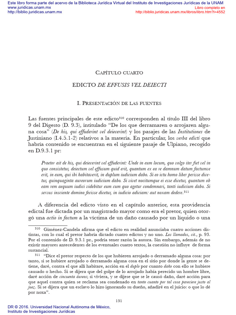 De Effusis Vel Deiecti: Apítulo Cuarto | PDF | Intención (Derecho Penal ...