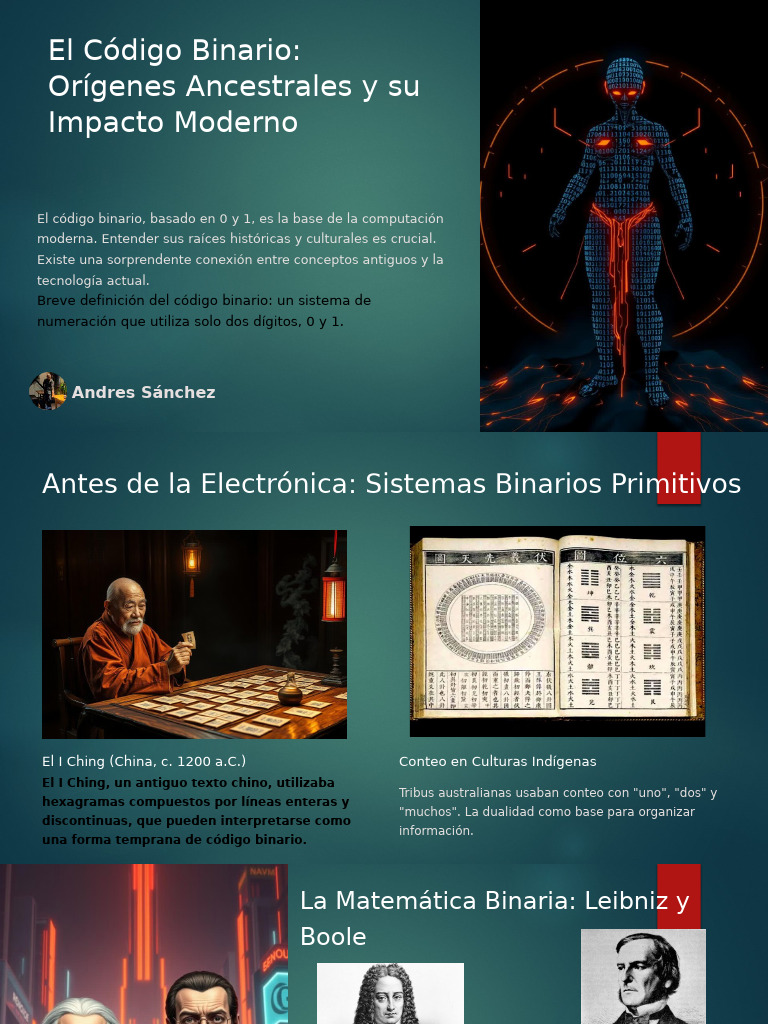 Orígenes y Impacto del Código Binario | PDF | Almacenamiento de datos ...
